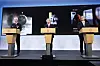 Sjef for Etterretningstjenesten Nils Andreas Stensønes, PST-sjef Beate Gangås og NSM-sjef Arne Christian Haugstøyl under fremleggelsen onsdag.