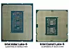 LGA1700 til venstre, LGA1200 til høyre