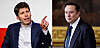 27. april braker det løs i rettssaken mellom Elon Musk (t.h.) og Sam Altman. Musk krever milliarderstatning fra OpenAI, som de to var med på å starte i 2015.