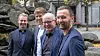 I fjor høst ble Jørn gjenvalgt som styreformann i Fiberforeningen. Her med noen av styremedlemmene, f.v.: Svein Foldøy fra NC-Spectrum, Øyvind Nordal fra King Arthur og Ole Petter Hatlevoll fra Sognenett. Foto: Håvard Fossen
