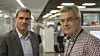 Genus ved (fra v.) finansdirektør Alexander U. H. Løvenskiold og administrerende direktør Christophe Birkeland holder til på Lysaker.