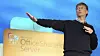 Microsoft-gründer Bill Gates under en Sharepoint-konferanse i 2008. Det nettbaserte verktøyet ble lansert allerede i 2001 og har siden kommet i flere nye utgaver. Produktet har i dag 190 millioner brukere fordelt på 200.000 virksomheter.