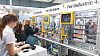 Pilz-produkter under en industrimesse i 2017.