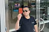 Insta360-gründer Liu Jingkang tar en selfie utenfor rivalen Gopro sitt hovedkontor i San Francisco i 2023. Foto: JK Liu / X