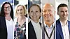 Marianne Hornnes, Hanne Tangen Nilsen, Line Coll, Johan Ronæs og Trond Utne. Fire av dem jobber med e-helse.