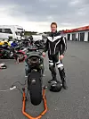 Eivind Helgaker driver med motorsport på fritiden. Foto: Privat