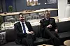 Justis- og innvandringsminister Tor Mikkel Wara (Frp) og konstituert politidirektør Håkon Skulstad. Foto: Marius Jørgenrud