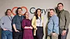 Enn så lenge er det kun seks ansatte på Crayons Stavangerkontor. Fra Venstre Kjartan Endresen, Håkon Hetland, Mari Schønborg, Frida Grannes, Joachim Myhre og Kjetil Vasbø Foto: Crayon