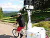 Google brukte Street View-sykkelen i Nordmarka i Oslo i helgen.