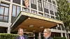 UDs fagdirektør (fra v.) Ole-Martin Martinsen og seniorrådgiver Øyvind Berget forteller for første gang om en ny løsning de har laget internt, som gir live klassifisert, kategorisert og klikkbar informasjon i kart, tid, tema og så videre. Den skal kunne ta alle dokumenter.