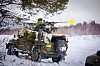 Terrengbil under militærøvelsen Joint Viking i mars. Øvelsen handler om samarbeid mellom nasjoner, og denne gangen ble også 5G-mobilnett testet.