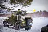 Terrengbil under militærøvelsen Joint Viking i mars. Øvelsen handler om samarbeid mellom nasjoner, og denne gangen ble også 5G-mobilnett testet.