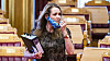 Regjeringen ved IT-minister Linda Hofstad Helleland legger fredag fram en stortingsmelding om datadrevet økonomi. Bildet er fra en muntlig spørretime i Stortinget.