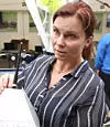 Tine Reuterdahl leder arbeidet med tingenes Internett i Telia Next. Her fotografert i forbindelse med en tidligere lansering. Bilde: Harald Brombach