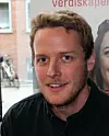 Kristoffer Braathen, konsulent hos Visma Consulting, ønsket å komme i kontakt med framtidige kollegaer. Han er selv tidligere student ved Institutt for informatikk. Foto: Harald Brombach