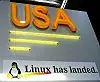 Linux has landet under CeBIT. Foto: Eirik Rossen
