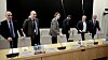 Thomas Nordås (fra v.) er her avbildet sammen med administrerende direktør Kjell Rusti i Sopra Steria før Nav-høringen i Stortingets kontroll- og konstitusjonskomité i februar 2015.