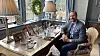 Kronprins Haakon fotografert på sitt hjemmekontor, hvor han torsdag sendte en hilsen til utviklingsdugnaden The Global Hack.