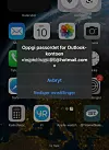 Skjermbilde av Iphone som ikke får logget inn i Outlook. Skjermbilde: Ingrid Hope-Paulsrud