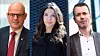 Danmark er for avhengig av amerikansk big tech, mener administrerende direktør Pär Fors (t.v.) i NNIT, administrerende direktør Natasha Friis Saxberg i IT-Branchen og Thomas Kofoed, som er partner og direktør for offentlig digitalisering i Netcompany.