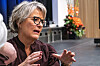 Benedicte Schilbred Fasmer, administrerende direktør i Telenor får foreløpig ikke kjøpe Globalconnects privatkunder og tilhørende fibernett.