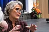 Benedicte Schilbred Fasmer, administrerende direktør i Telenor får foreløpig ikke kjøpe Globalconnects privatkunder og tilhørende fibernett.