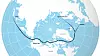 Kart over ruta for fiberprosjektet Far North Fiber