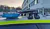 Starlink-antenne montert på takstativet til patruljebil i politidistrikt øst. Foto: Politiet