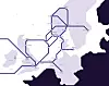 Tampnets europeiske nettverk. Foto: Tampnet Carrier