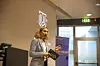 Digitaliserings- og forvaltningsminister Karianne Tung under åpningen av senteret hos NSM torsdag. Foto: Heidi Sævold