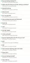 Noen av reaksjonene på at Office 365 ProPlus skal tvangsinstallere en Bing-utvidelse i Chrome. Skjermbilde: digi.no
