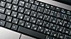 Tastatur med både latinske og kyrilliske bokstaver.