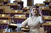 Sofie Marhaug (Rødt) lanserte et forslag om et statlig konsulenthus allerede i 2021. Hun mener det er bra at Frp nå ser verdien av det samme. Foto: Ole Berg-Rusten/NTB