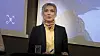 Digitaliseringsminister Karianne Tung på scenen under Nasjonal kommunikasjonsmyndighets presentasjon av dekningsundersøkelsen 2023.