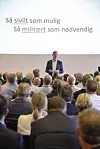 – Forsvaret bør være så sivilt som mulig, og så militært som nødvendig. Men hvordan kan man si at en skytjeneste er militær nok? Noe av det viktigste er nasjonal råderett over data, utstyr og kompetanse i de situasjoner i som krever det, sa teknologisjef Tor Neset i Sopra Steria. Foto: Frank Holtschlag / Nyebilder