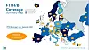 Fiberdekningen i Europa, ifølge tall Idate har tatt fram for FTTH Council Europe.