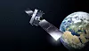 Galileo: Bildet viser en av GNSS-satellittene i Galileo-programmet. Til sammen er det et hundretalls slike GNSS-satellitter i de fire globalt dekkende programmene rundt 20.000 km over jordoverflaten. Illustrasjon: ESA / P. Carril