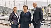 Sopra Steria kjøper Marin IT og blir internasjonal IT-partner til DOF Group og Austevoll Seafood. (f.v.) Britt Kathrine Drivenes, CFO Austevoll Seafood, Hilde Drønen, styreleder i Marin IT og finansdirektør i DOF Group og Kjell Rusti, administrerende direktør, Sopra Steria.