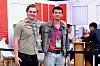 Jørgen Haugdal Jore (23) og Sveinung Myhre (24) var til stede på Y Combinator AI startup school i Silicon Valley, San Fransisco. Foto: Privat