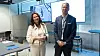 Administrerende direktør Birgitte Engebretsen og finansdirektør Knut Giske i Telenor Norge, fotografert under presentasjonen av resultatene for første kvartal 2023.