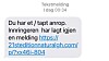 Dette er meldingen som nå sirkulerer.