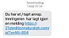 Dette er meldingen som nå sirkulerer.