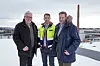 Viseadministrerende direktør Kjell Baug i Ringeriks-Kraft, administrerende direktør Jarle Aaberg i eiendomsselskapet Trekyngen og næringsutviklingssjef Pelle Gangeskar i Ringsaker kommune er fornøyde med å ha fått det som skal bli Norges største datasenter til Follum.