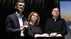 Petter-Børre Furberg, adm. dir., Telenor Norge, Ingeborg Øfsthus, teknologidirektør, Telenor Norge og Sigve Brekke, konsernsjef, Telenor Group under fredagens presentasjon av 5G nettet.