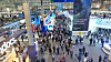 Mobile World Congress tar et hvileår i 2020. Her et bilde fra fjorårets messegulv i Barcelona.
