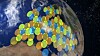 KA-SAT-satellittens punktstråler dekker store deler av Europa, men også Nord-Afrika og østover mot deler av Russland.