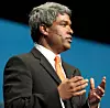 I sin innledning på JavaOne lovet visepresident Thomas Kurian i Oracle en ny giv for verdens mest utbredte programmeringsspråk. Bilde: Hartmann Studios