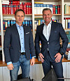 Administrerende direktør Andreas Lassmann (t.v.) leder de to tyske selskapene som Data Respons-sjef Kenneth Ragnvaldsen nå kjøper. Foto: Data Respons