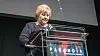 Statsminister Erna Solberg presenterer ny stortingsmelding om politiet. Her fra Paranoia-konferansen i 2019.