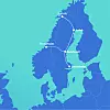 Kartet viser hvordan det nye XWDM-nettet knyttes sammen med Globalconnects eksisterende nettverk i Stockholm. Ill: Globalconnect